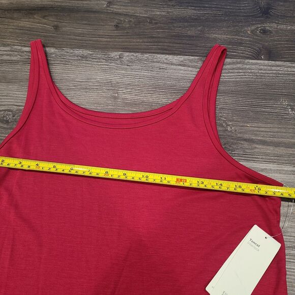NEW Eileen Fisher Tank Top L Burgundy Red Soft Tencel‎ Sleeveless Pullover - Picture 9 of 10